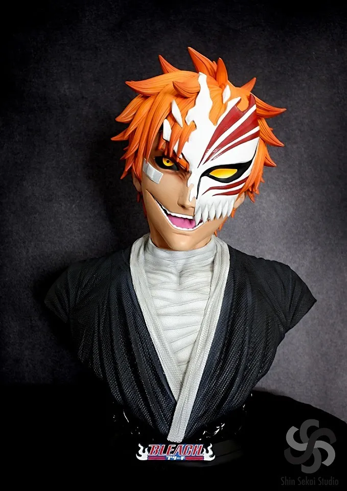 00f5e3e49f5fc75b 【Pre order】Bleach Ichigo 1/1 Scale Bust Resin Statue Deposit - Image 1
