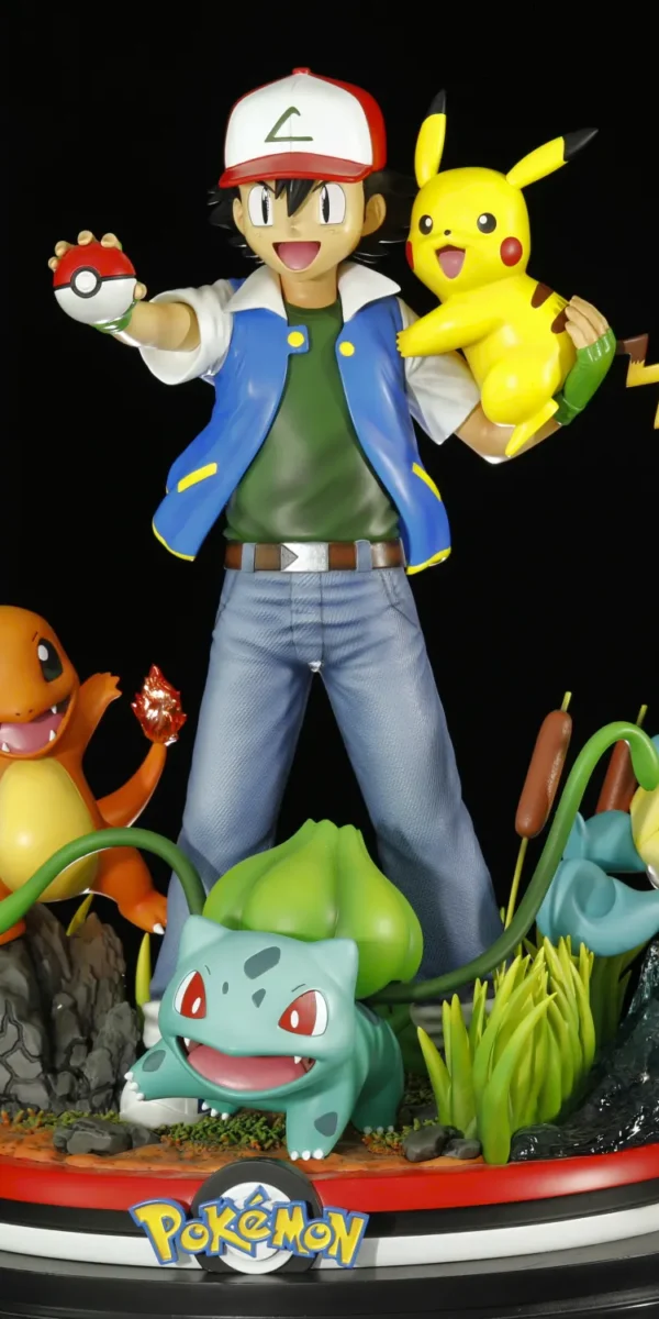 【Pre order】Legendary Collectibles Pokemon Ash Ketchum pikachu Charmander Squirtle Bulbasaur 1/4 Resin Statue Deposit