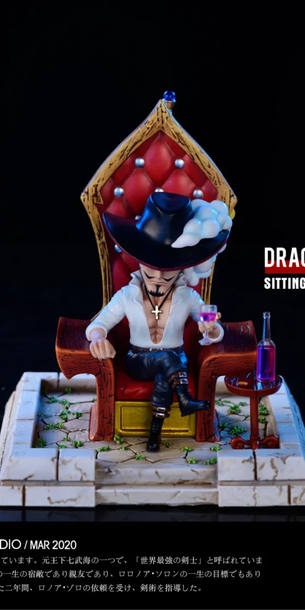 【Pre order】YZ Studio One Piece Dracule Mihawk WCF Sitting Positon Castle Scene series Resin Statue Deposit