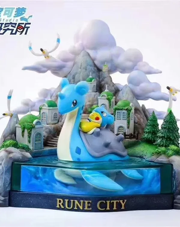 【In Stock】Pokemon Research Laboratory Lapras in Rune City Resin Statue