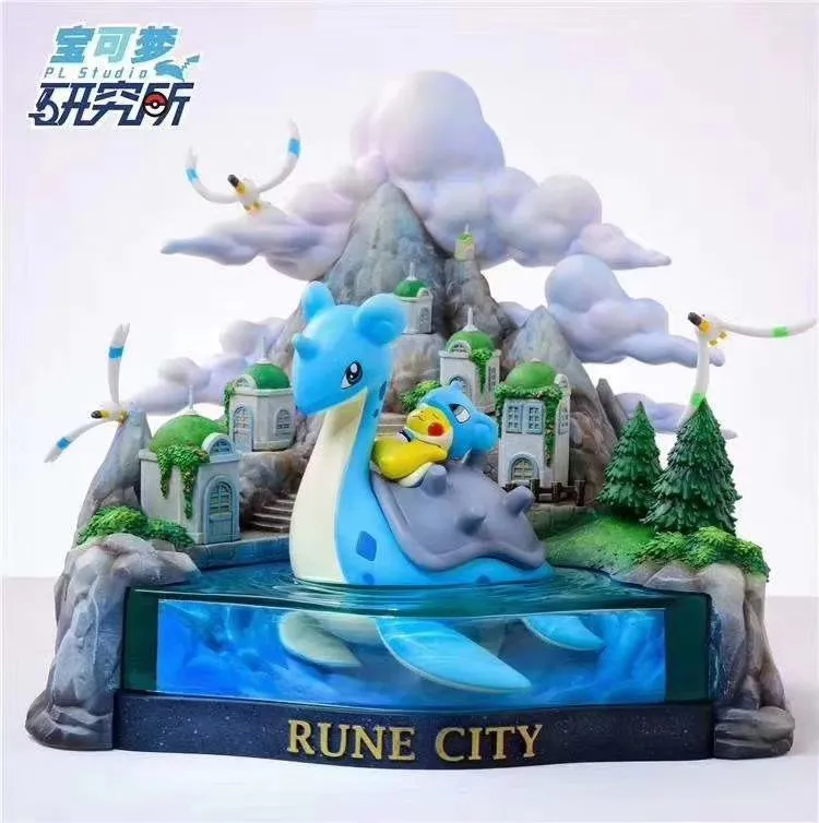 1dba3b1e2067780d 【In Stock】Pokemon Research Laboratory Lapras in Rune City Resin Statue - Image 1
