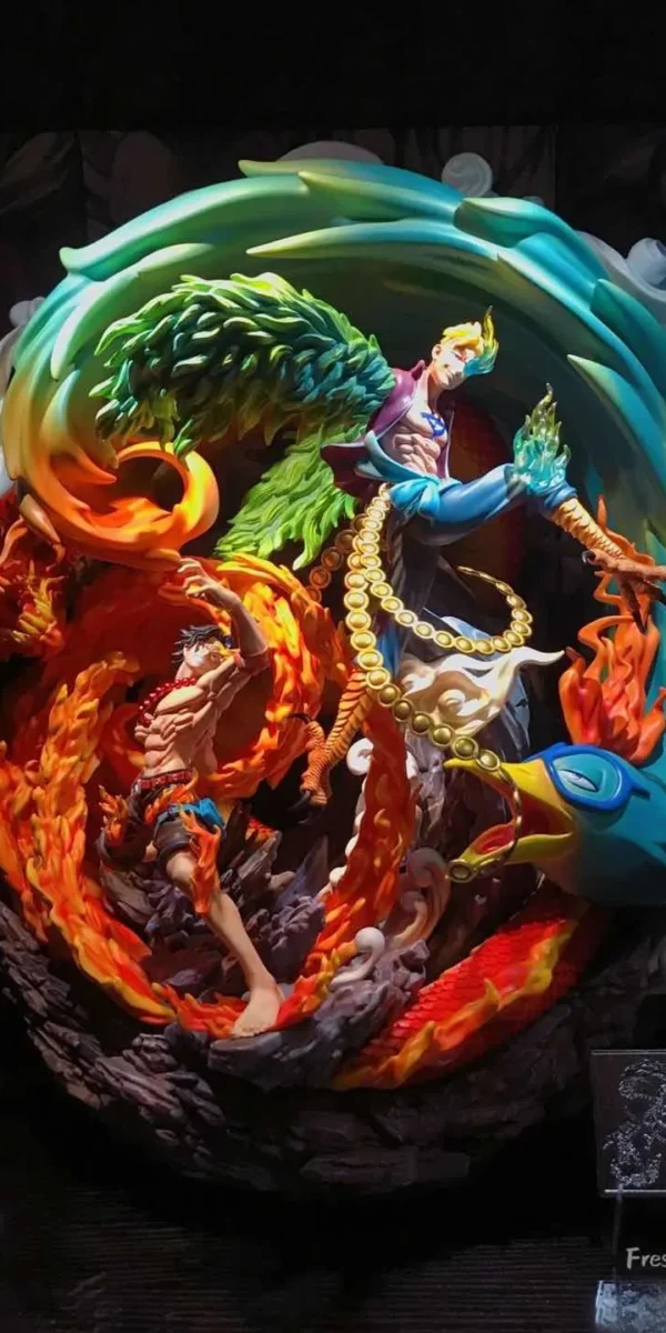 【In Stock】Miss Time Studio One Piece Ace&Marco Dragon and Phoenix Bringing Prosperity Resin Statue