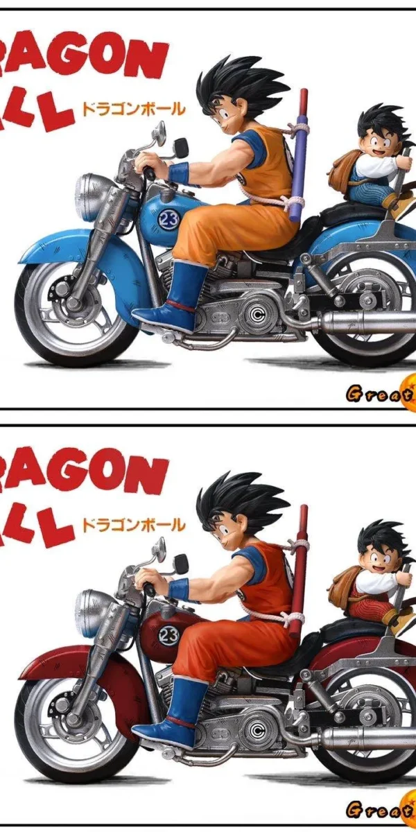 【In Stock】GD-Studio Dragon Ball Z Goku Father and Son on the Motorbike Resin Statue