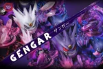 【In Stock】Fantasy studio Pokemon Gengar Family Resin Statue - Image 3