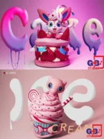 【Pre order】GB Studio Pokemon “Delicious Foods” Sylveon&Mew Resin Statue Deposit - Image 6