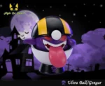 【Pre order】Night Cat Studio Pokemon Ultra Ball Gengar&Moon Ball Haunter 1/1 Resin Statue - Image 6