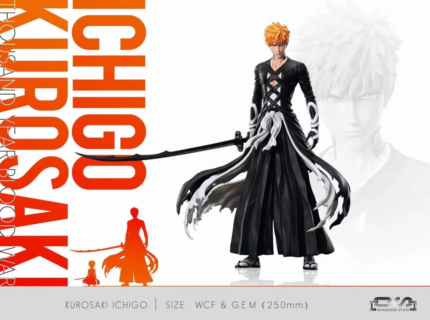 39cd037ec1860238 【Pre order】QS Studio BLEACH Bankai 天鎖斬月 Kurosaki Ichigo 1/8 Resin Statue - Image 1
