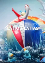 【In Stock】Pc House Pokemon Latios Latias Resin Statue - Image 3