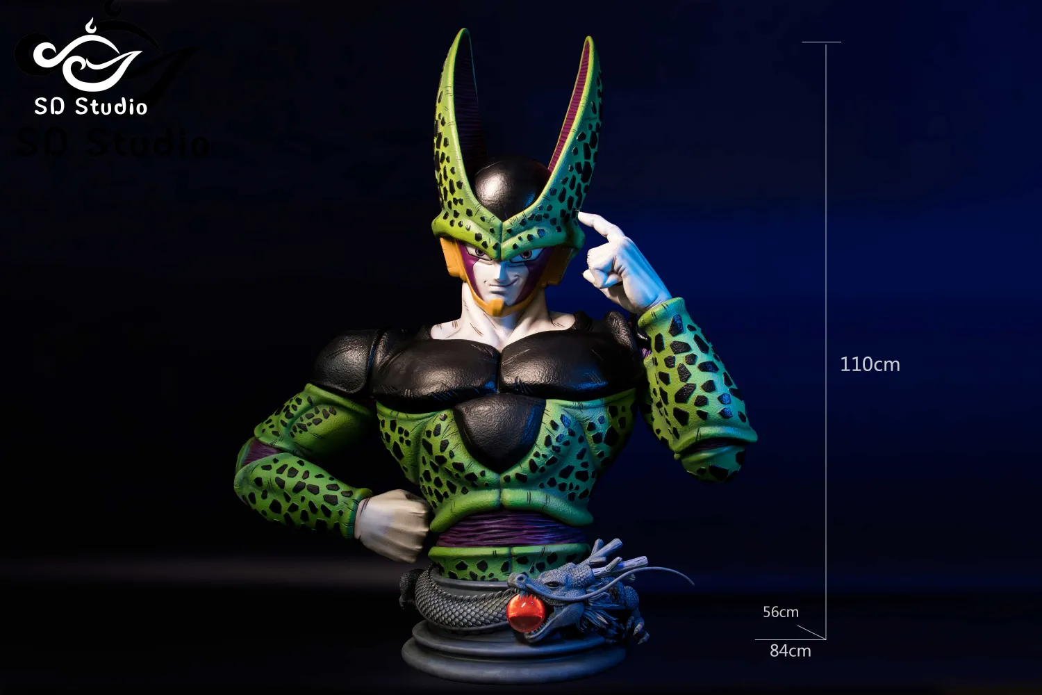541b4bbec553f469 【In Stock】SD STUDIO Dragon Ball Z Perfect Cell Bust Resin Statue - Image 1