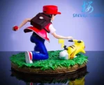 【Pre order】SAKURA Studio Pokemon Go! Pikachu!! Crimson and Pikachu 1/6 Resin Statue - Image 3