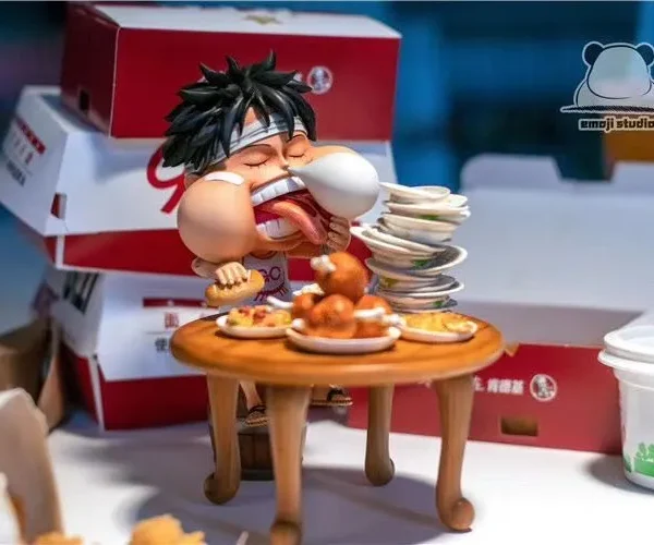 【In Stock】Emoji Studio One-piece Eating Sleeping Luffy SD Resin Statue