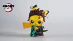 【Pre order】GHOST Pikachu Cos ​Demon Slayer: Kimetsu no Yaiba Kamado Nezuko ​​​ Tanjirou ​Resin Statue Deposit - Image 5