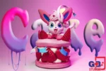 【Pre order】GB Studio Pokemon “Delicious Foods” Sylveon&Mew Resin Statue Deposit - Image 4