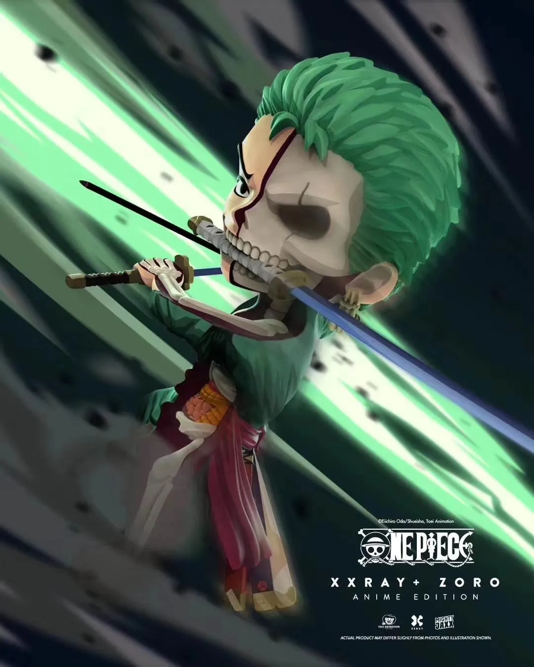 adbeafa29f836511 【Pre order】MIGHTY JAXX & JASON FREENY One Piece Half Anatomy Zoro VINYL Figure Deposit(Copyright) - Image 1