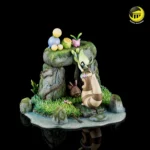 【Pre order】Moon Shadow Studio Pokemon Mysterious forest Celebi Hoppip Sentret Family Resin Statue Deposit - Image 4
