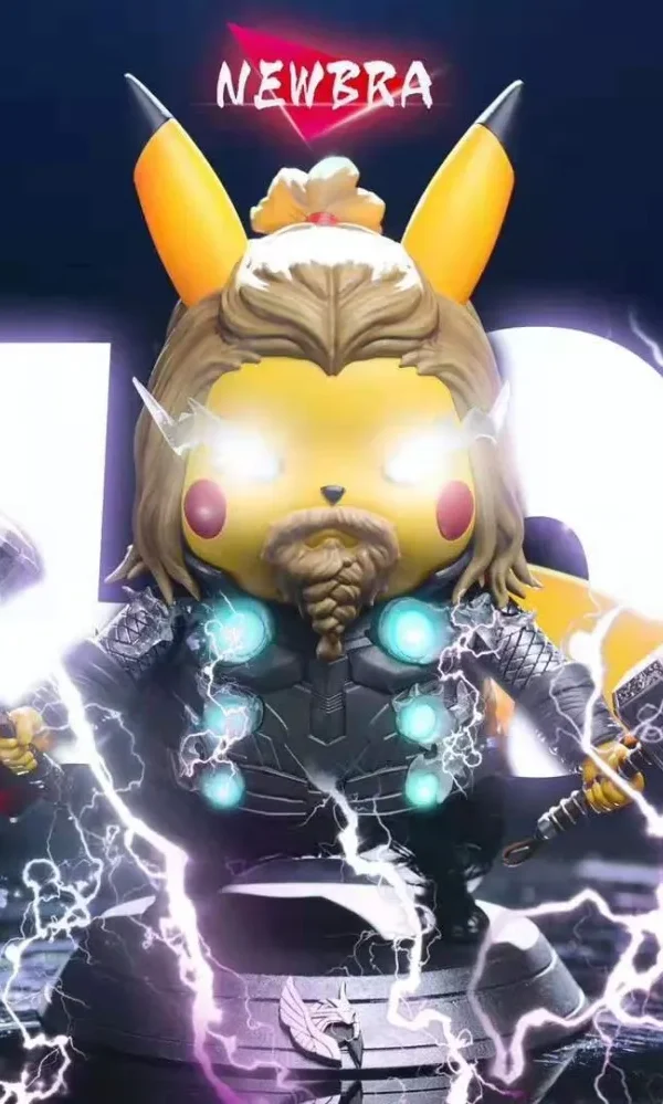 【In Stock】NEWBRA Studio Pokemon The Avengers Thor Pikachu Resin Statue
