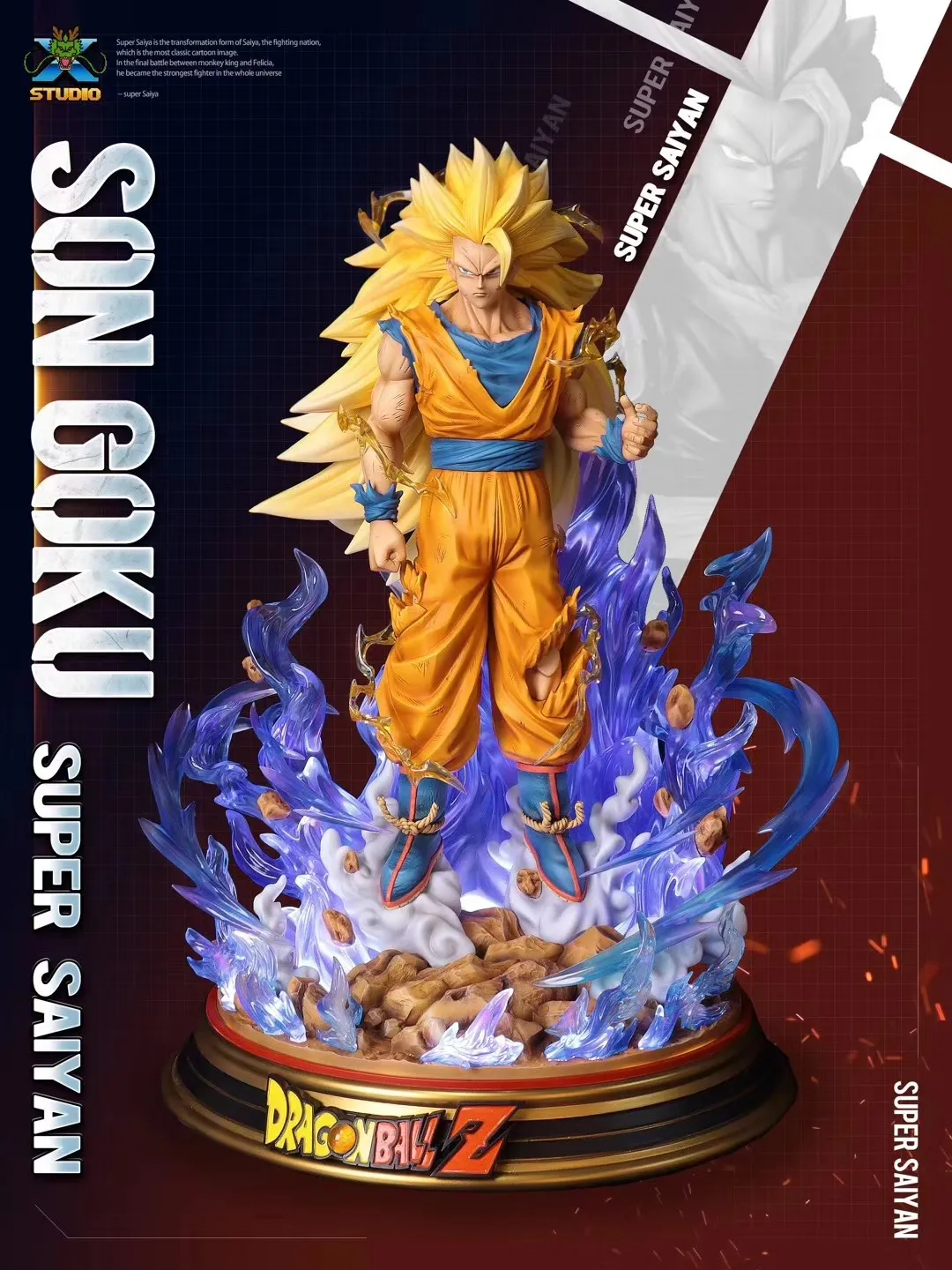 dacfe5e936a2314f 【In Stock】MX Studio Dragon Ball Z Goku SSJ3 Resin Statue Deposit - Image 1