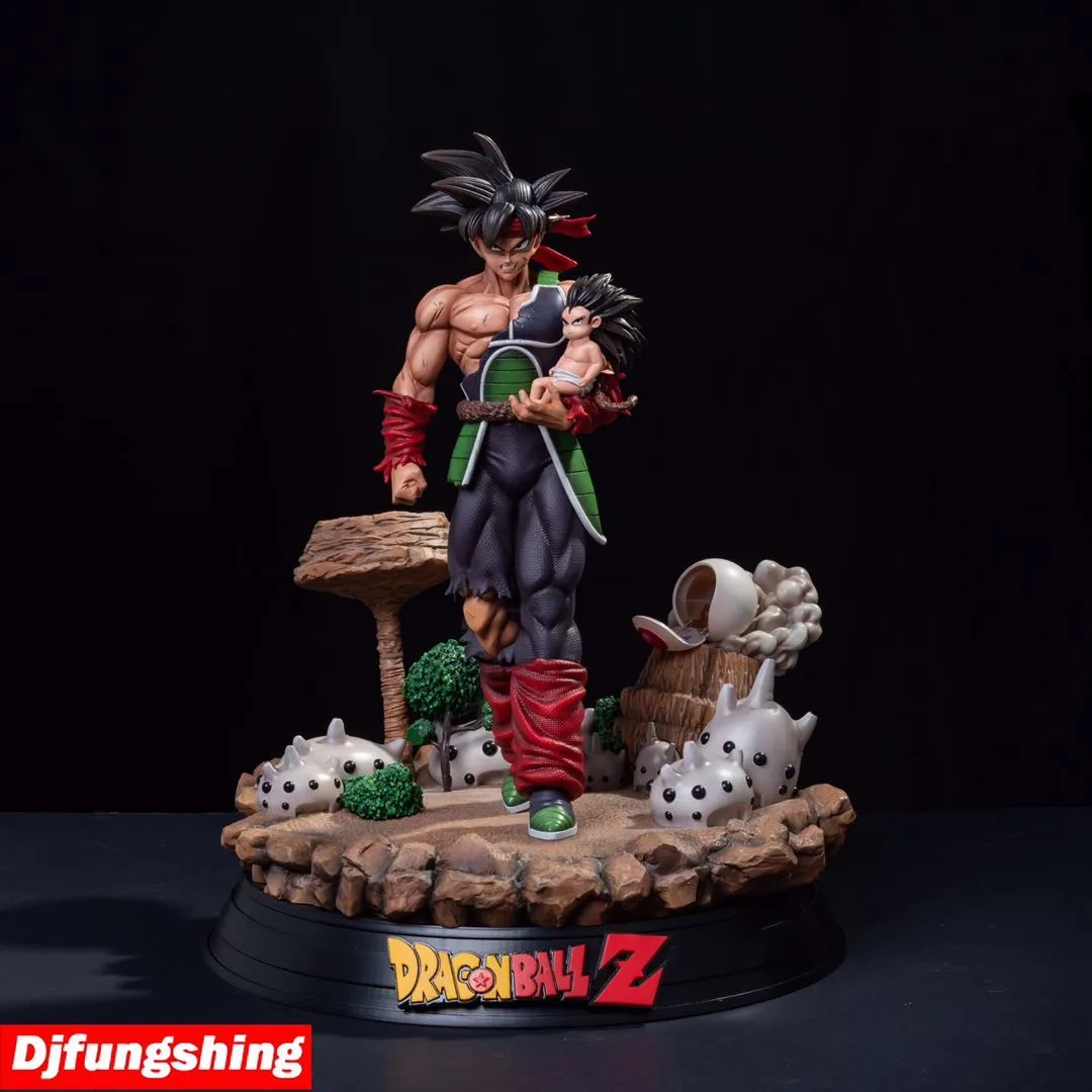 dcf5bc1ca689eb44 【Pre order】DJFUNGSHING Studio Dragon Ball Z Burdock Hug Baby Raditz 1/6 Resin Statue Deposit - Image 1