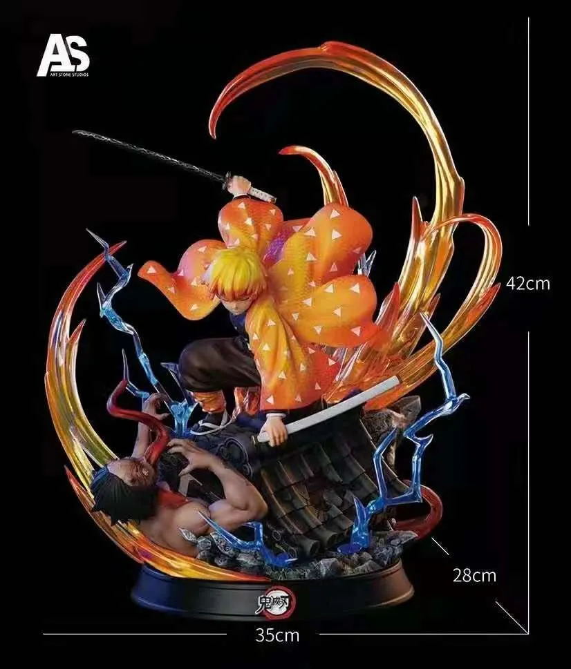 de1b824cf9fa249b 【Pre order】AS Studio Demon Slayer Kimetsu no Yaiba Agatsuma Zenitsu 1/6 scale resin statue deposit - Image 1