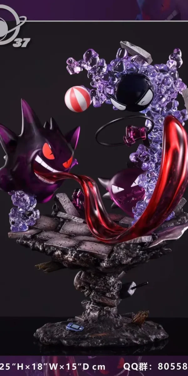 【Pre order】 37lab Studio Pokemon Gastly Haunter Gengar Family ゴース Resin Statue Deposit