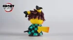 【Pre order】GHOST Pikachu Cos ​Demon Slayer: Kimetsu no Yaiba Kamado Nezuko ​​​ Tanjirou ​Resin Statue Deposit - Image 7