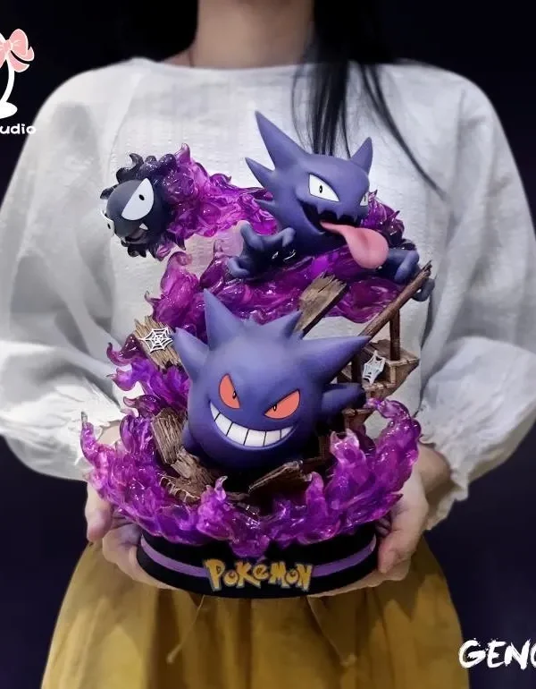 【In Stock】EGG-Studio Pokemon Gastly Haunter Gengar Family ゴース Resin Statue