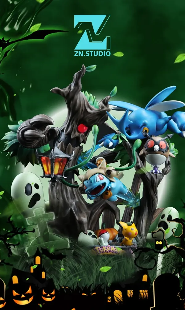 【In Stock】ZN Studio Pokemon Halloween Bulbasaur Hand Over Your Seeds Quickly​ Resin Statue