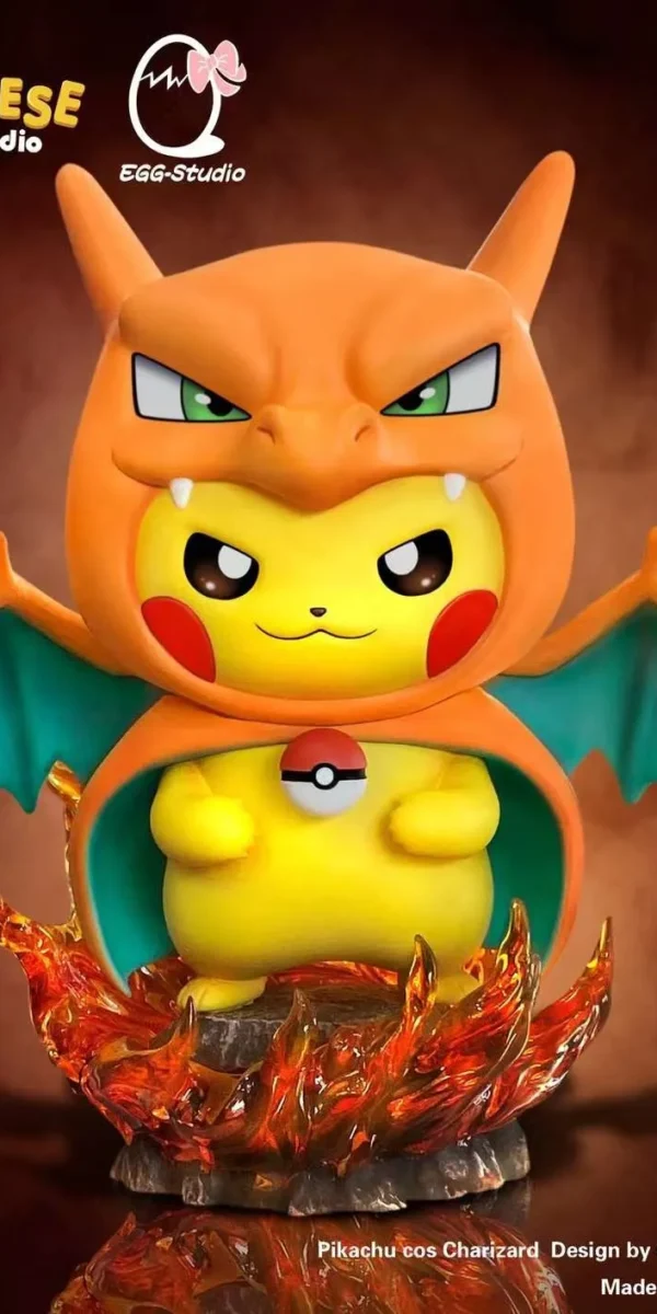 【Pre order】CHEESE&EGG Studio Pokemon Charizard turns into Pikachu resin statue