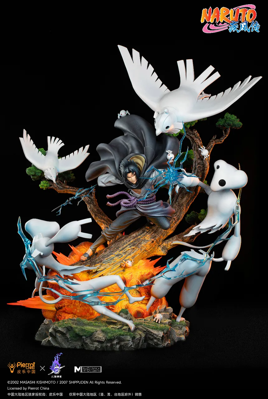 0b812f691a685ad0 【In Stock】Pickstar Studio 1/6 Naruto Uchiba Sasuke with LED (Copyright) - Image 1