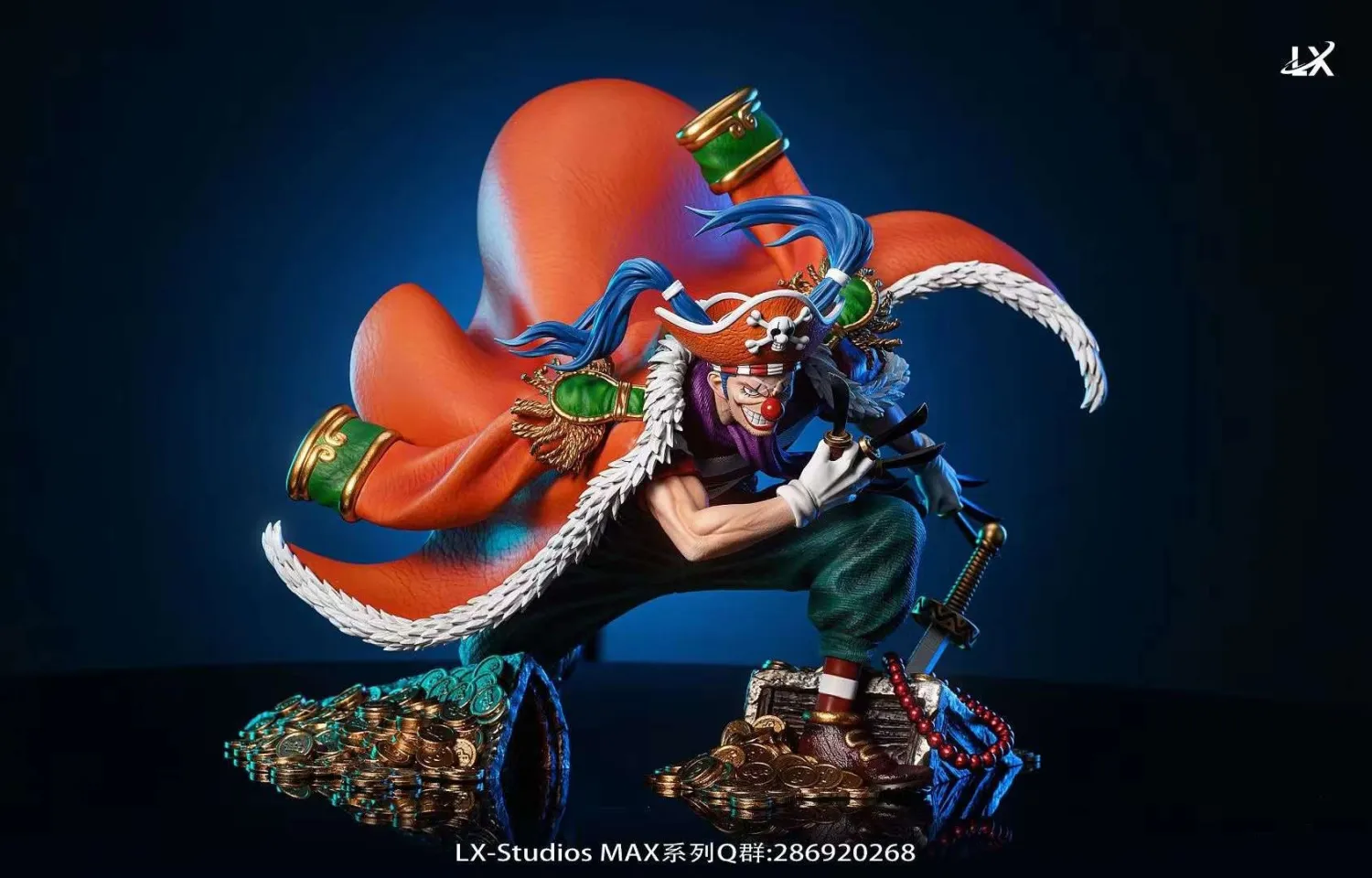 182d333c013980d4 【In Stock】 LX Studios One Piece Oka Shichibukai Buggy Resin Statue - Image 1