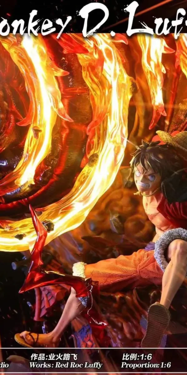 【In Stock】Monkey D Studio One Piece Red Roc Luffy Resin Statue