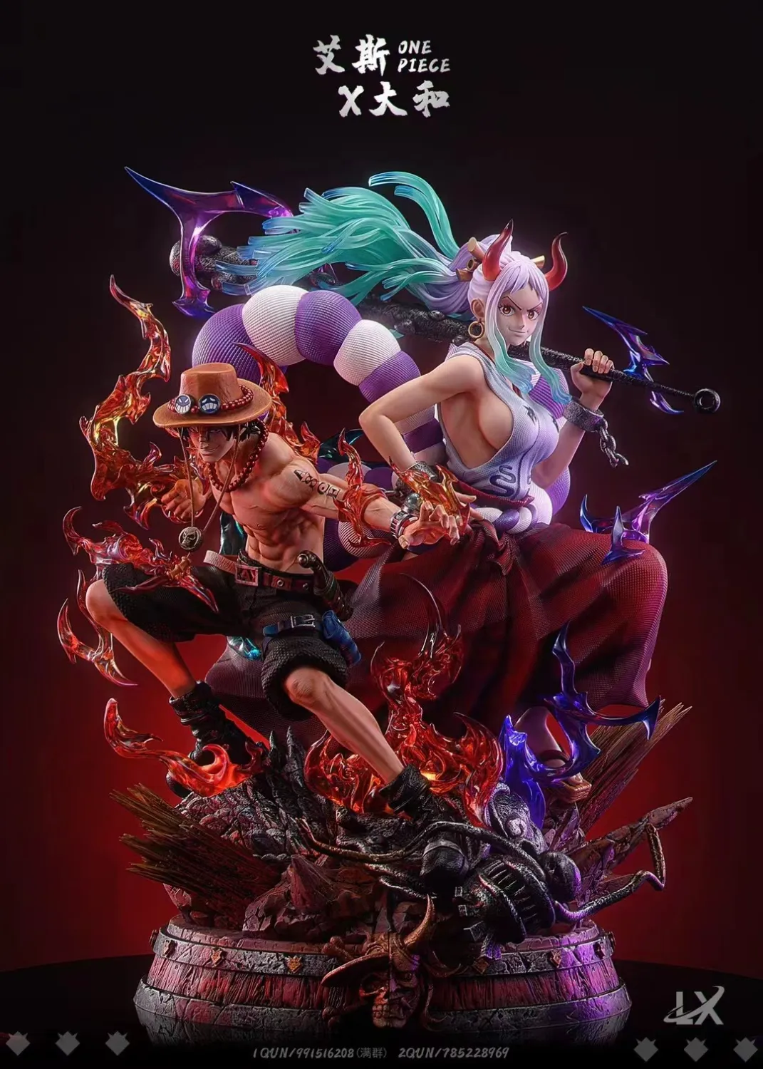 204067ef7c81a149 【In Stock】LX-Studio One Piece Ace Yamato Resin Statue - Image 1