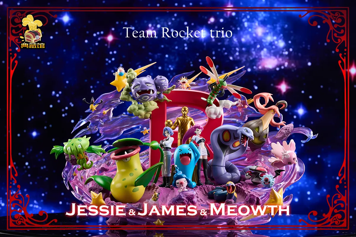 2b8e87f750c0ec6b 【Pre order】Stone Studio 1/20 Pokemon Team Rocket trio Jessie & James & Meowth - Image 1