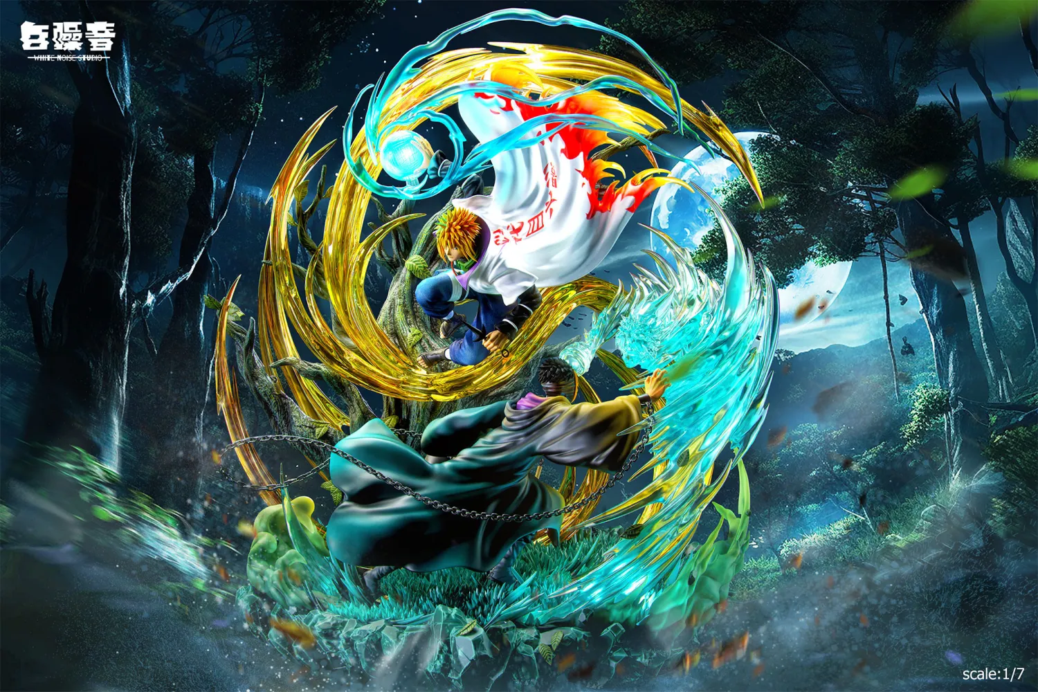2d02de5e11006548 【In Stock】White Noise Studio 1/7 Naruto Minato Namikaze VS Uchiha Obito - Image 1