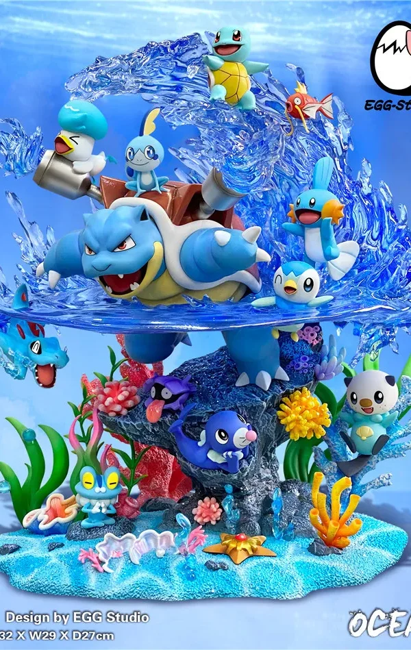 【In Stock】EGG-Studio Pokemon Ocean Family Blastoise Resin Statue