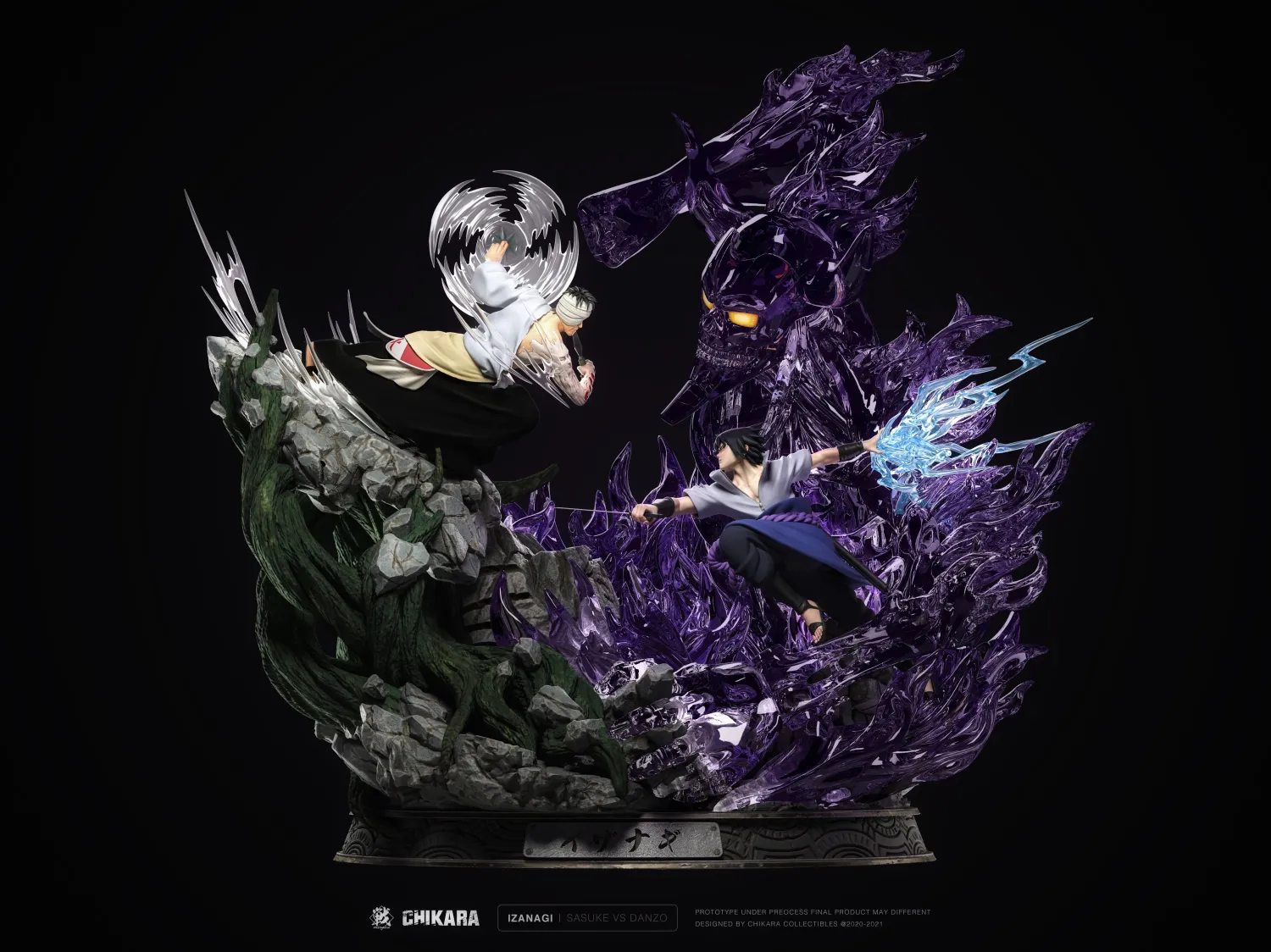 3939a7c3aca4a199 【In Stock】CHIKARA STUDIO Naruto IZANAJI: Shimura Danzou vs Uchiha Sasuke Resin Statue - Image 1