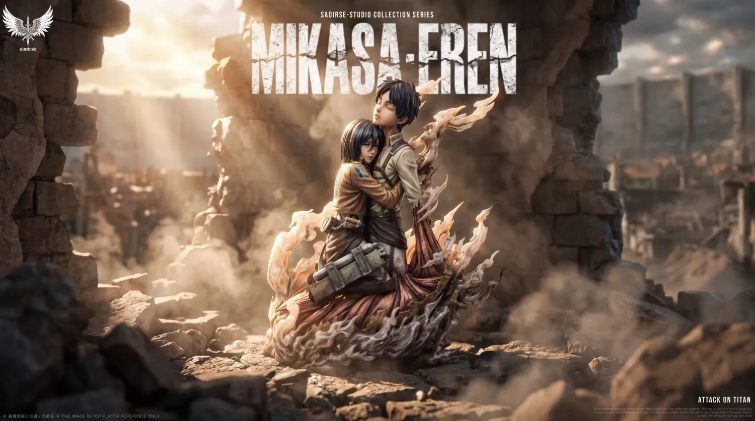 3e023783fe67d0a6 【Pre order】Saoirse Studio 1/6 Attack On Titan Eren & Mikasa Embrace Scene - Image 1