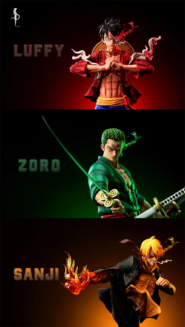 3e60f9593d2d6764 【Pre order】S1 Studio One Piece Three Forces Luffy&Zoro&Sanji Resin statue - Image 1