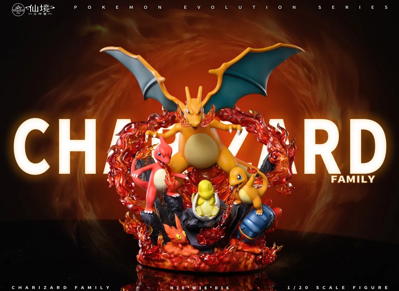 4cd47400740d919d 【Pre order】Wonderland Studio 1/20 Pokemon Evolution Series Charizard Family - Image 1