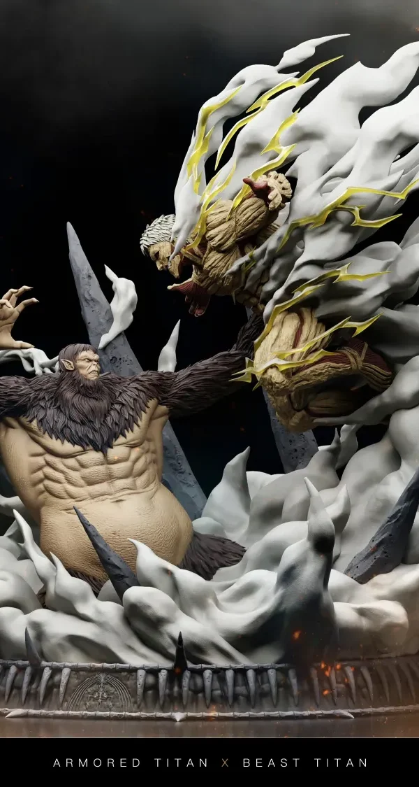 【Pre order】Chikara Studio - Attack on Titan Armored Titan VS Beast Titan with LED