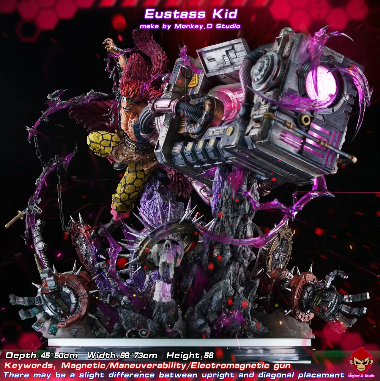 6157e2f173918d16 【Pre order】Monkey D Studio 1/6 One Piece Eustass Kid with LED - Image 1