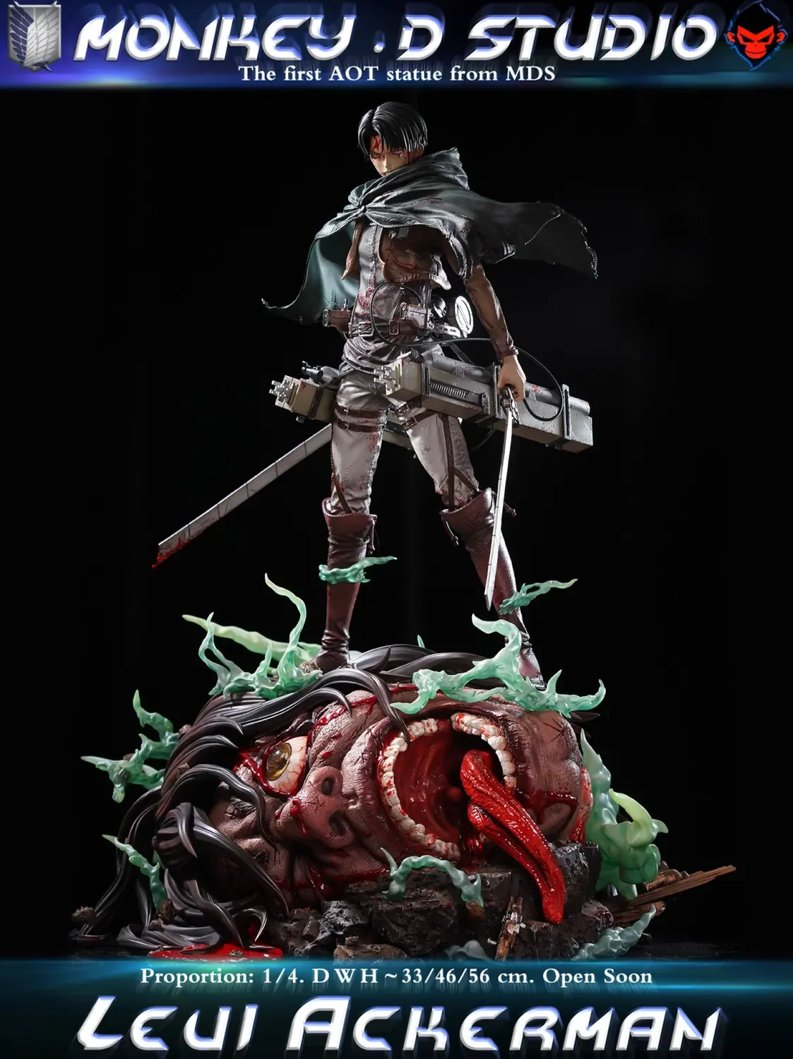 648b0e8b1c3dcd2d 【Pre order】Monkey D Studio 1/6 & 1/4 Attack on Titan Levi Ackerman - Image 1