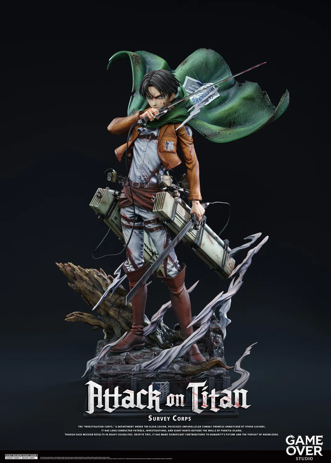 72332c09cc6d5577 【Pre order】Game Over Studio 1/6 & 1/4 Attack on Titan Levi Ackerman - Image 1