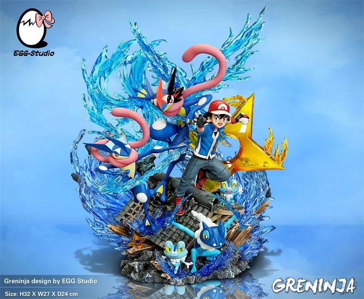 8eed135408a65478 【Pre order】EGG-Studio Pokemon Ash Ketchum Greninja clan Resin statue - Image 1