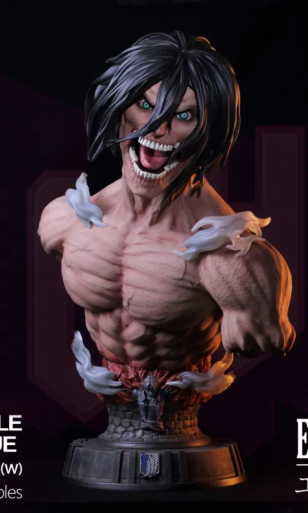 【In Stock】JOY Station collection Attack on Titan Eren Jaeger & Shingeki no kyojin Bust Resin Statue