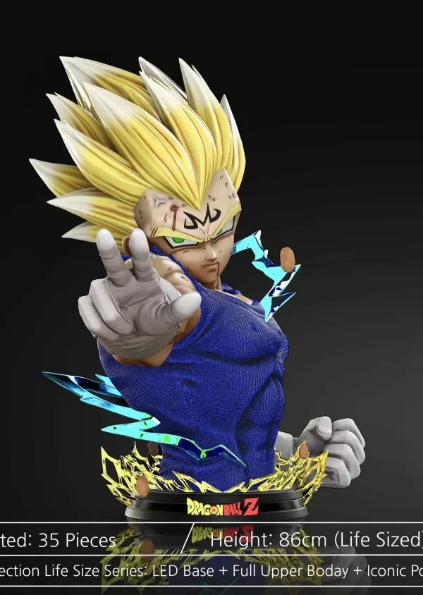 【In Stock】REAL Studio 1:1 Majin Vegeta bust With LED
