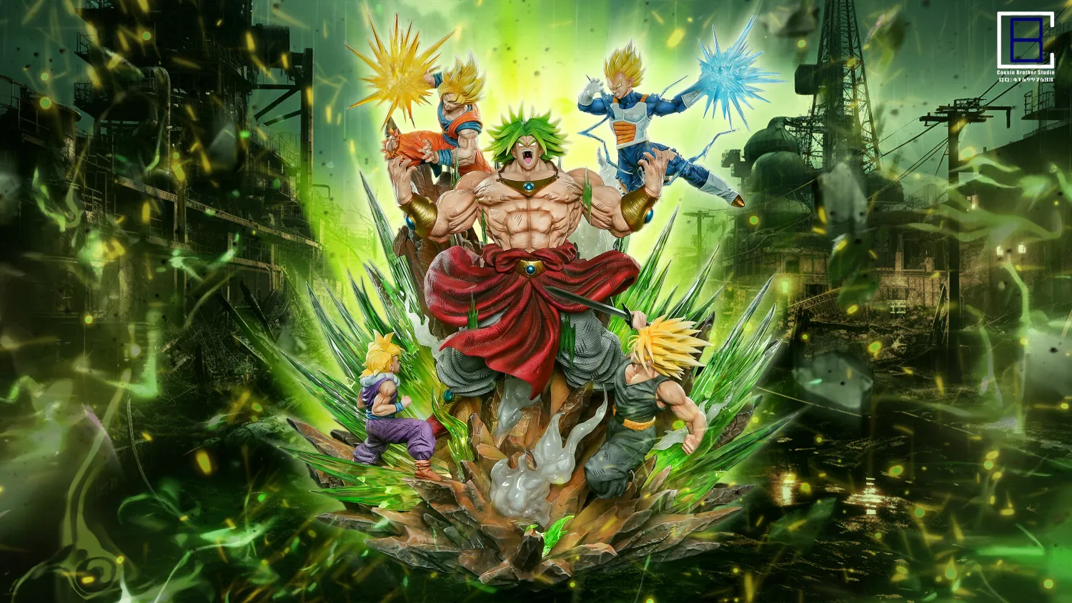 a841d2b81e8e247c 【Pre order】Cousin Brother Studio 1/6 4th anniversary Super Saiyan collection with LED - Image 1