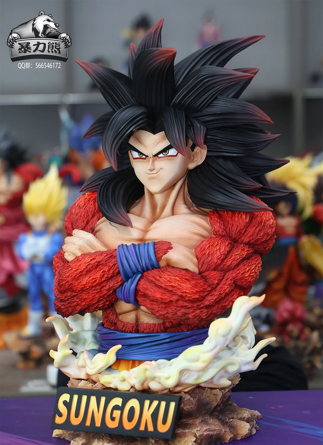 aedca27343d08ecc 【Pre order】Violent Bear Studio 1/2 Bust Dragon Ball SSJ4 Son Goku - Image 1
