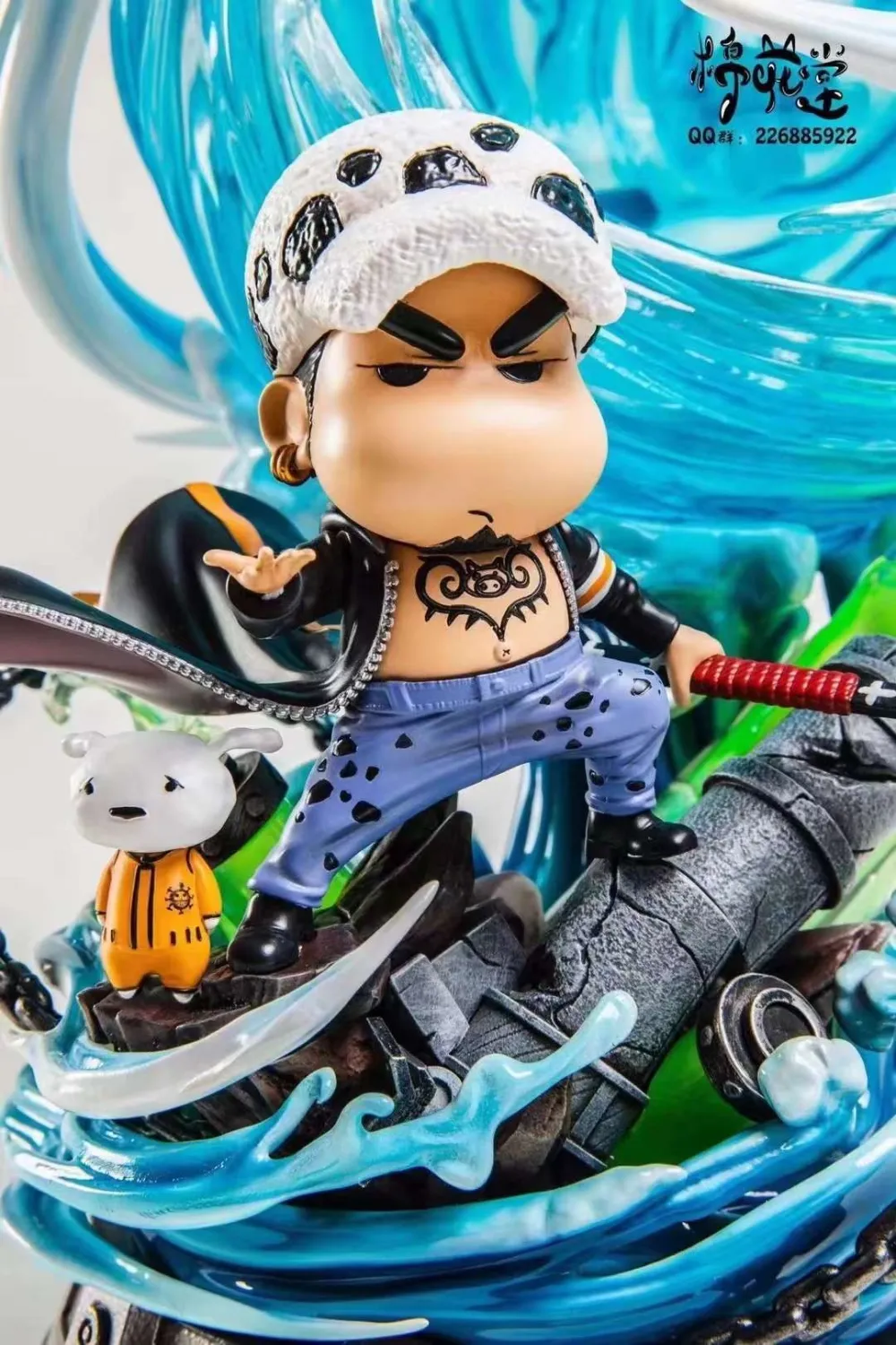 bc19f765e345b651 【Pre order】Marshmallow Studio One Piece Crayon Shin-chan Cos Trafalgar Law Resin statue - Image 1