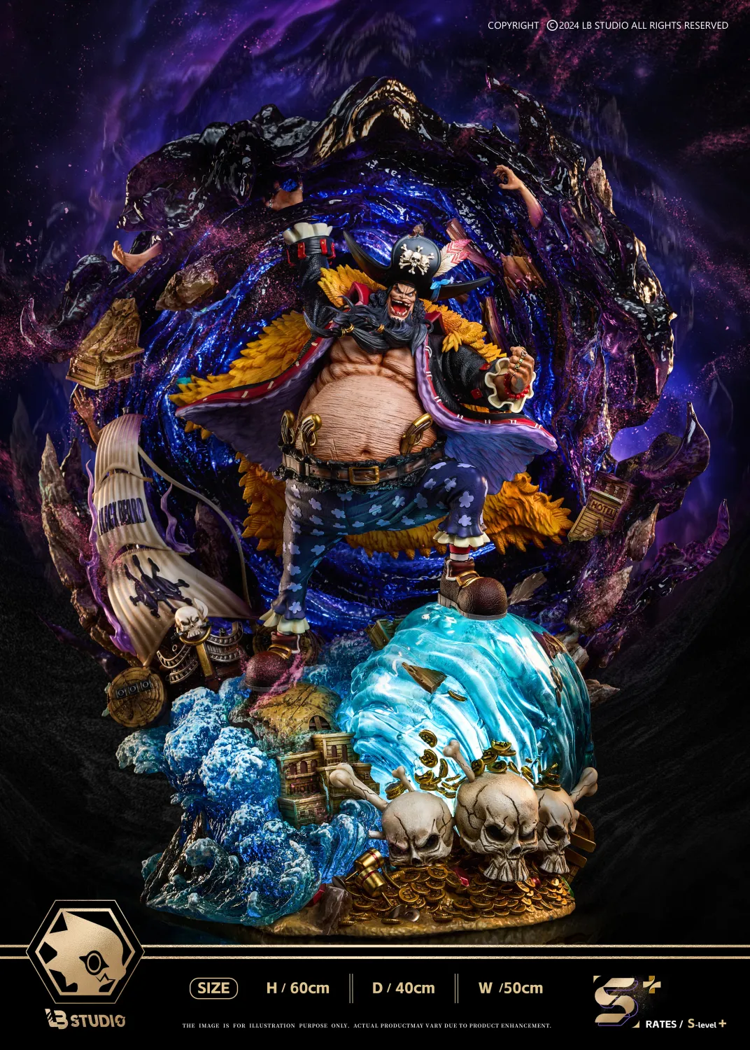 bde6eb3f276c75f0 【Pre order】LB Studio One Piece Blackbeard with LED - Image 1